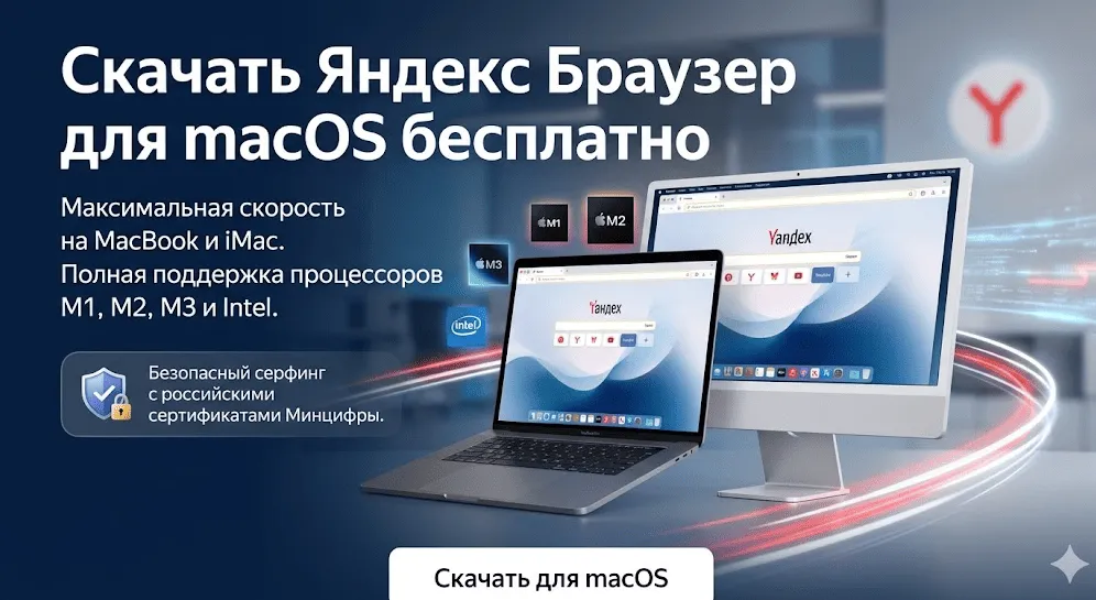 Яндекс Браузер для Mac OS на MacBook Pro и iMac